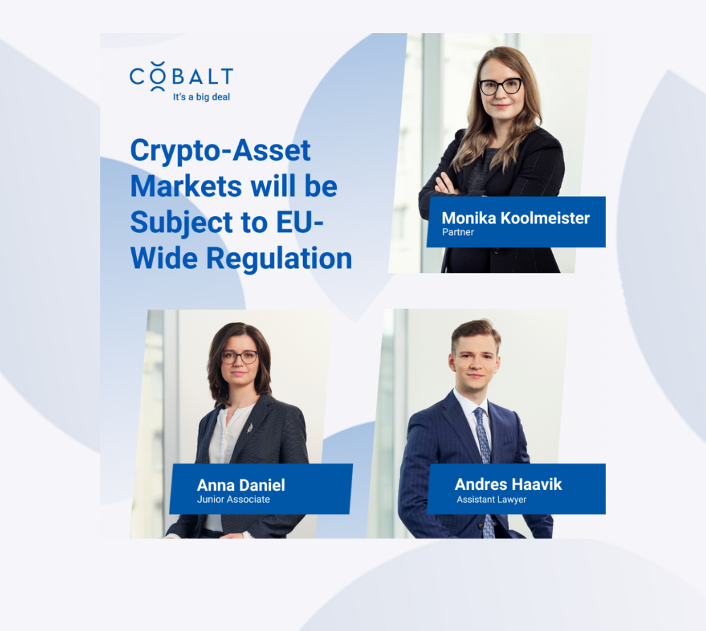 Crypto-Asset Markets to be Subject to EU-Wide Regulation at Last | COBALT