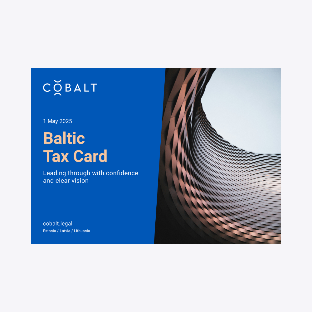 Baltic Tax Card 2025 May | COBALT